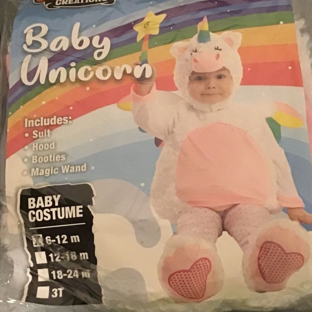 BABY UNICORN Costume 6-12 MONTHS Halloween Spooktacular Creations NIP